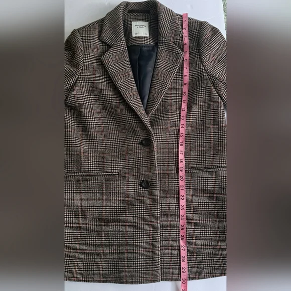 Abercrombie & Fitch Plaid Blazer Coat Sz Small - Picture 8 of 11